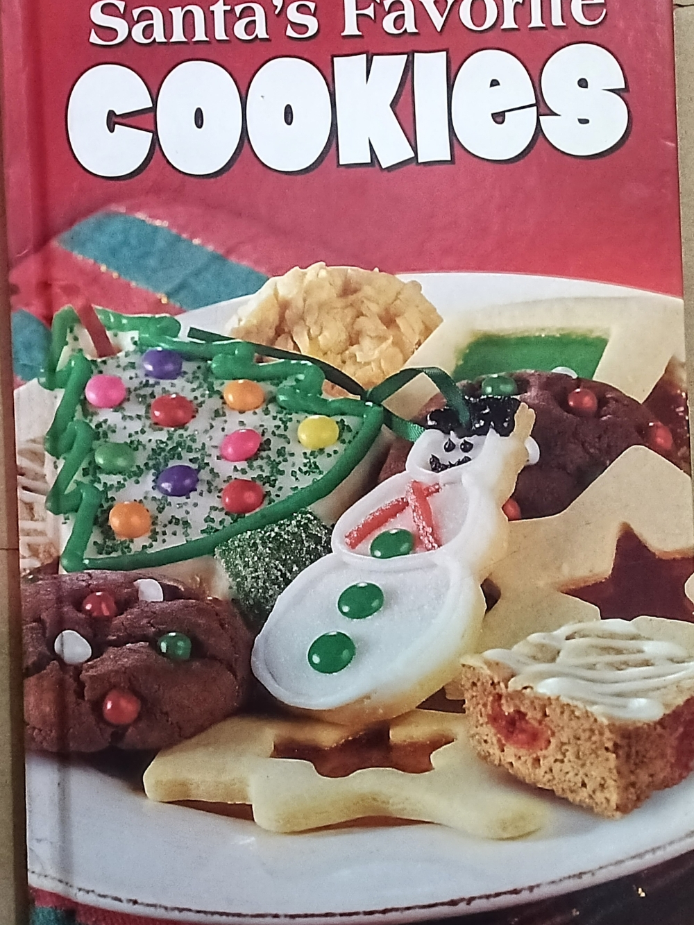 Vintage Christmas Cookie Recipe Book "Santa's Favorite Cookies" Hardcover
